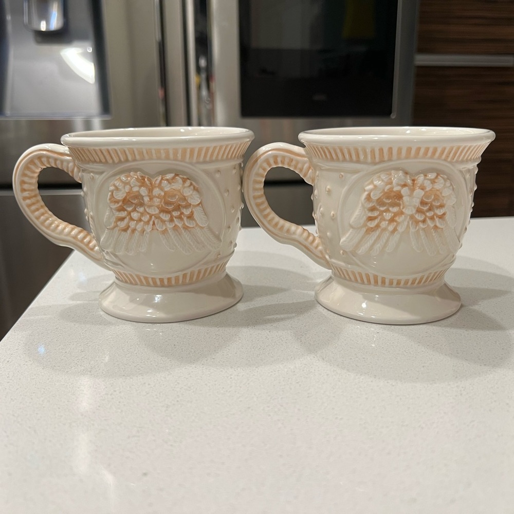 Vintage 2002 It's a Wonderful Life Mugs Angel Wings Christmas - Picture 5 of 9